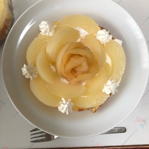 桃で薔薇♪バースデーケーキ